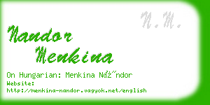 nandor menkina business card